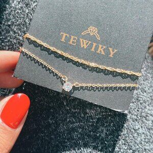 Women Dainty Gold Necklace 14k Gold Plated Long Lariat Necklace Gifts For Girls